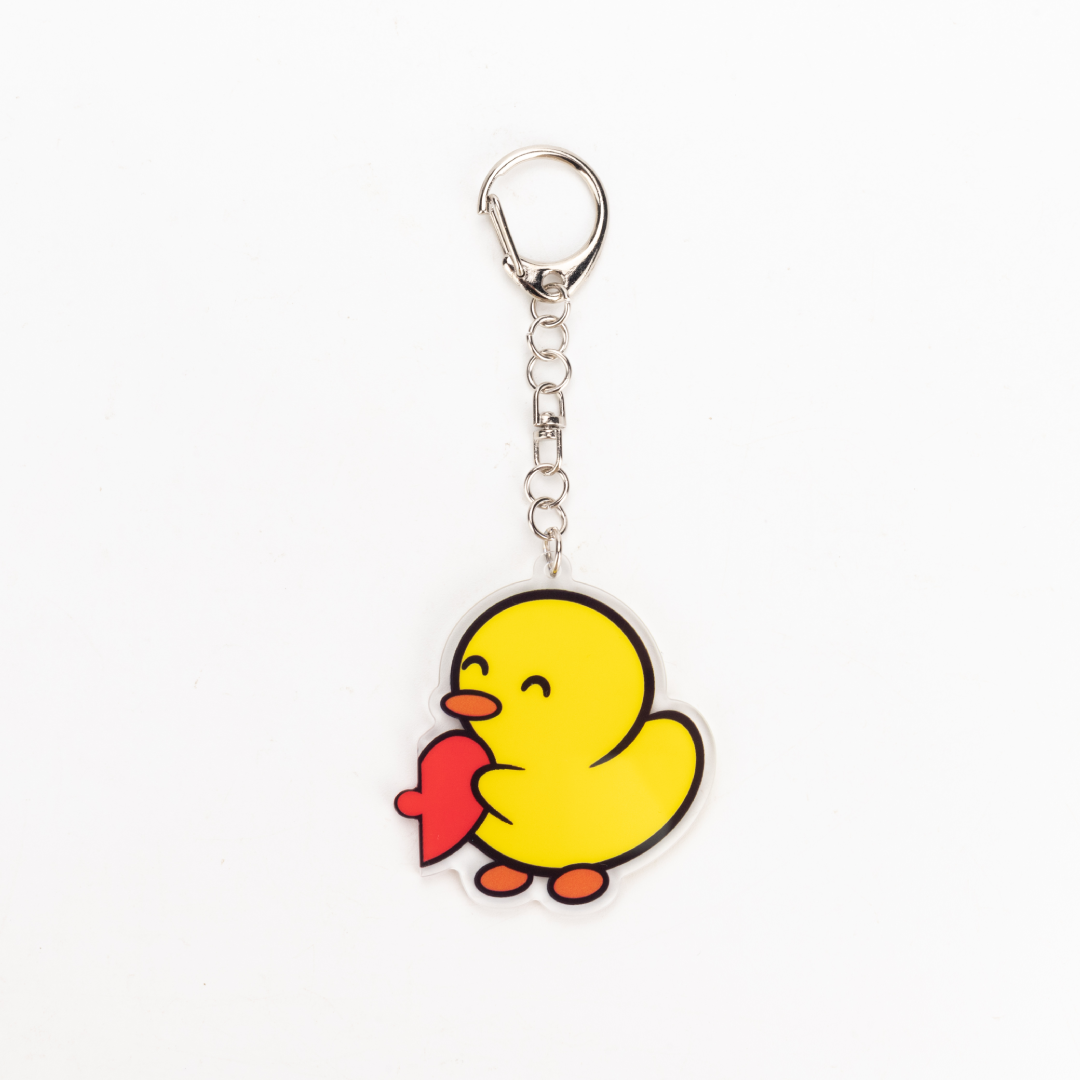 Duckie and Duck 2D Keychains