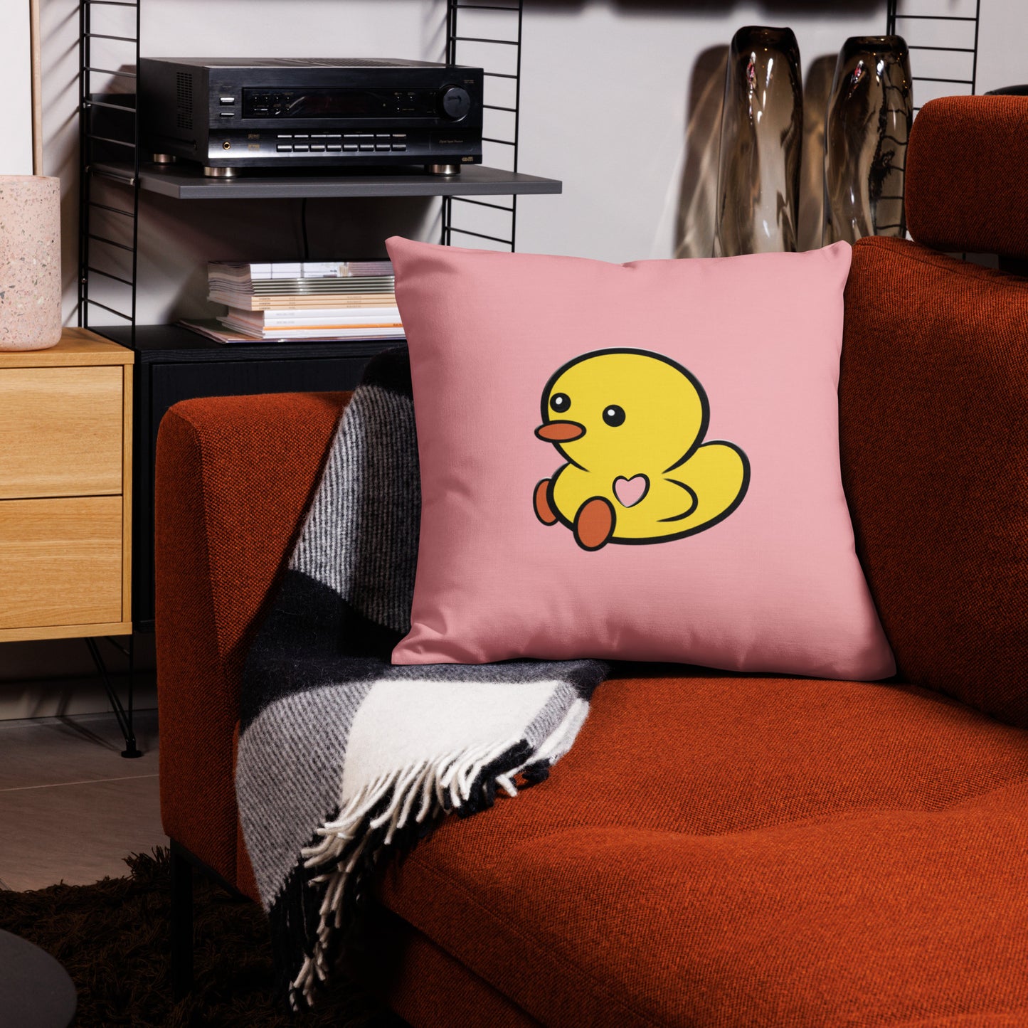 Duckie Stole Your Heart Pillow