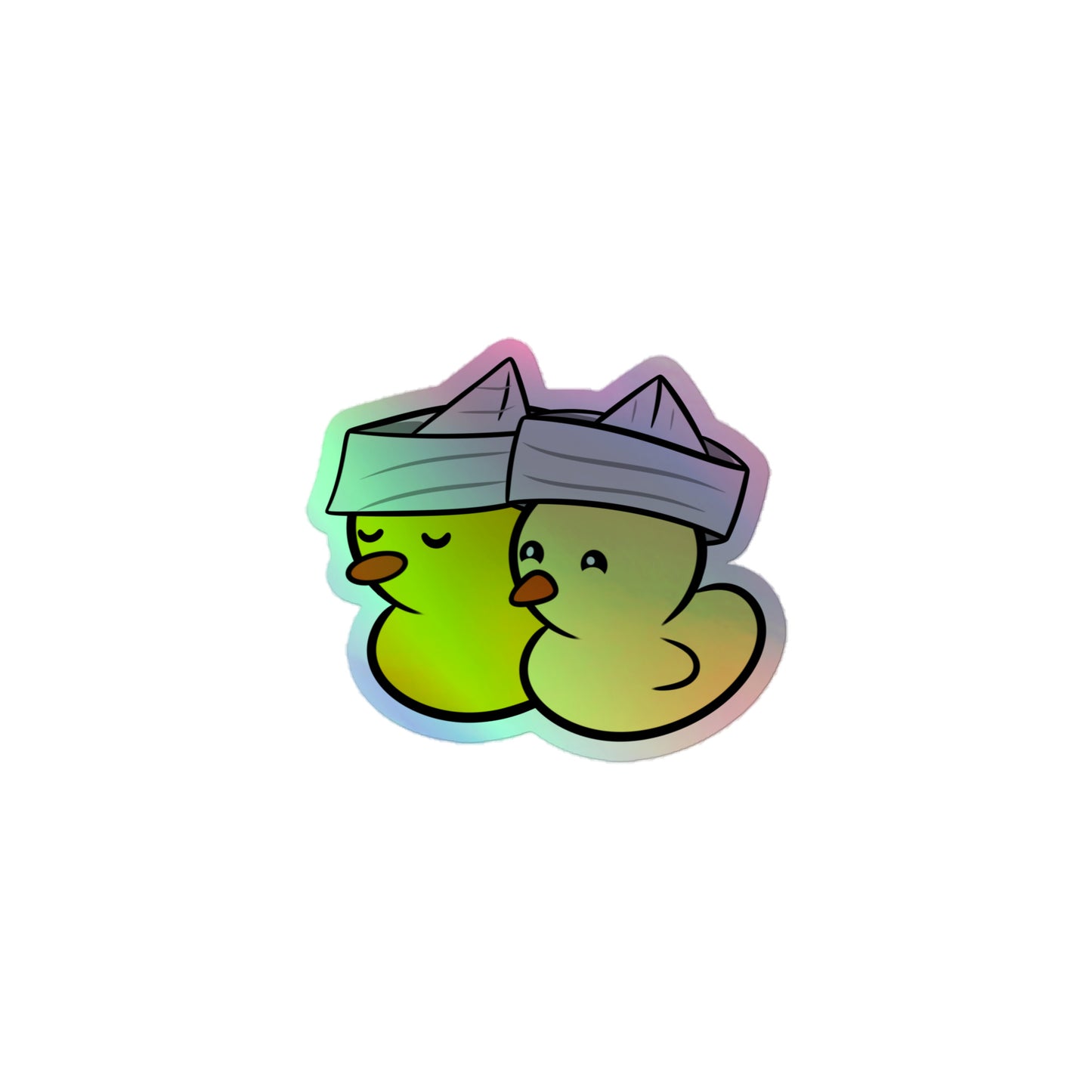 Sleepy Ducks - Holographic Sticker