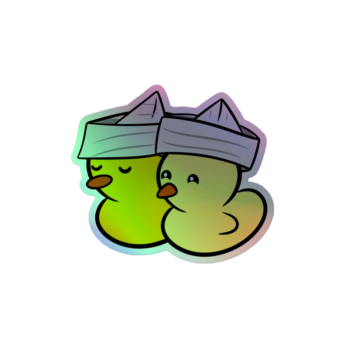 Sleepy Ducks - Holographic Sticker
