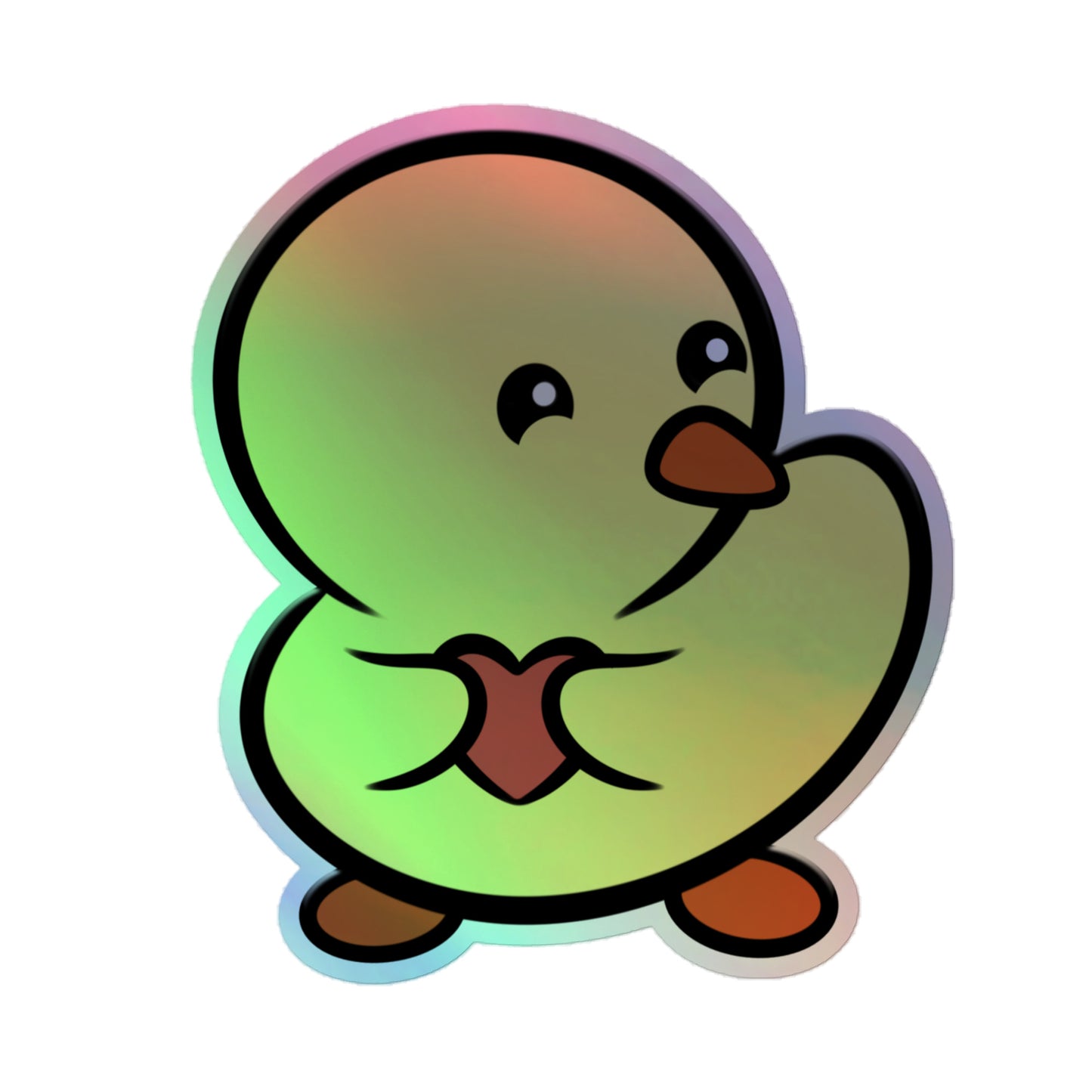 Duckie Stole Your Heart - Holographic Sticker