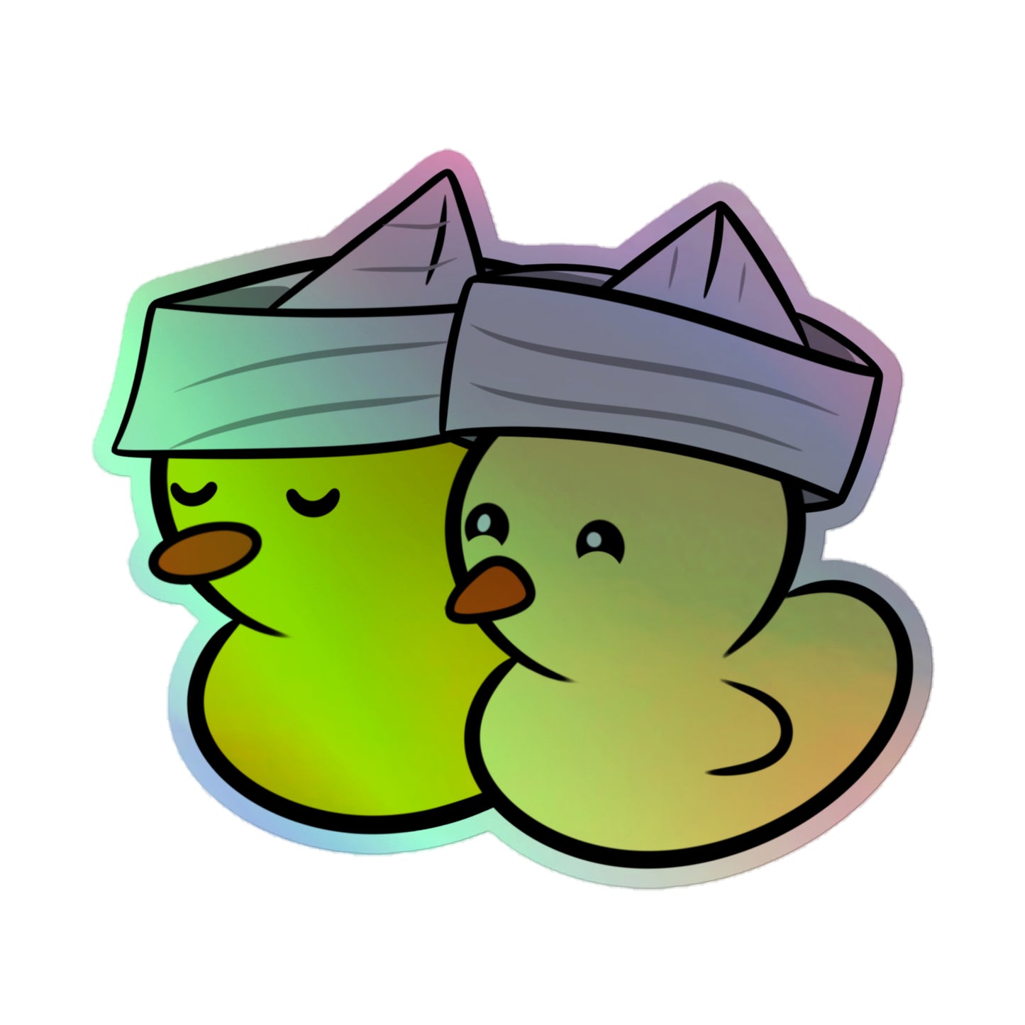 Sleepy Ducks - Holographic Sticker