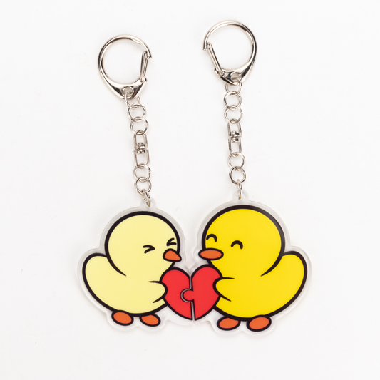 Duckie and Duck 2D Keychains