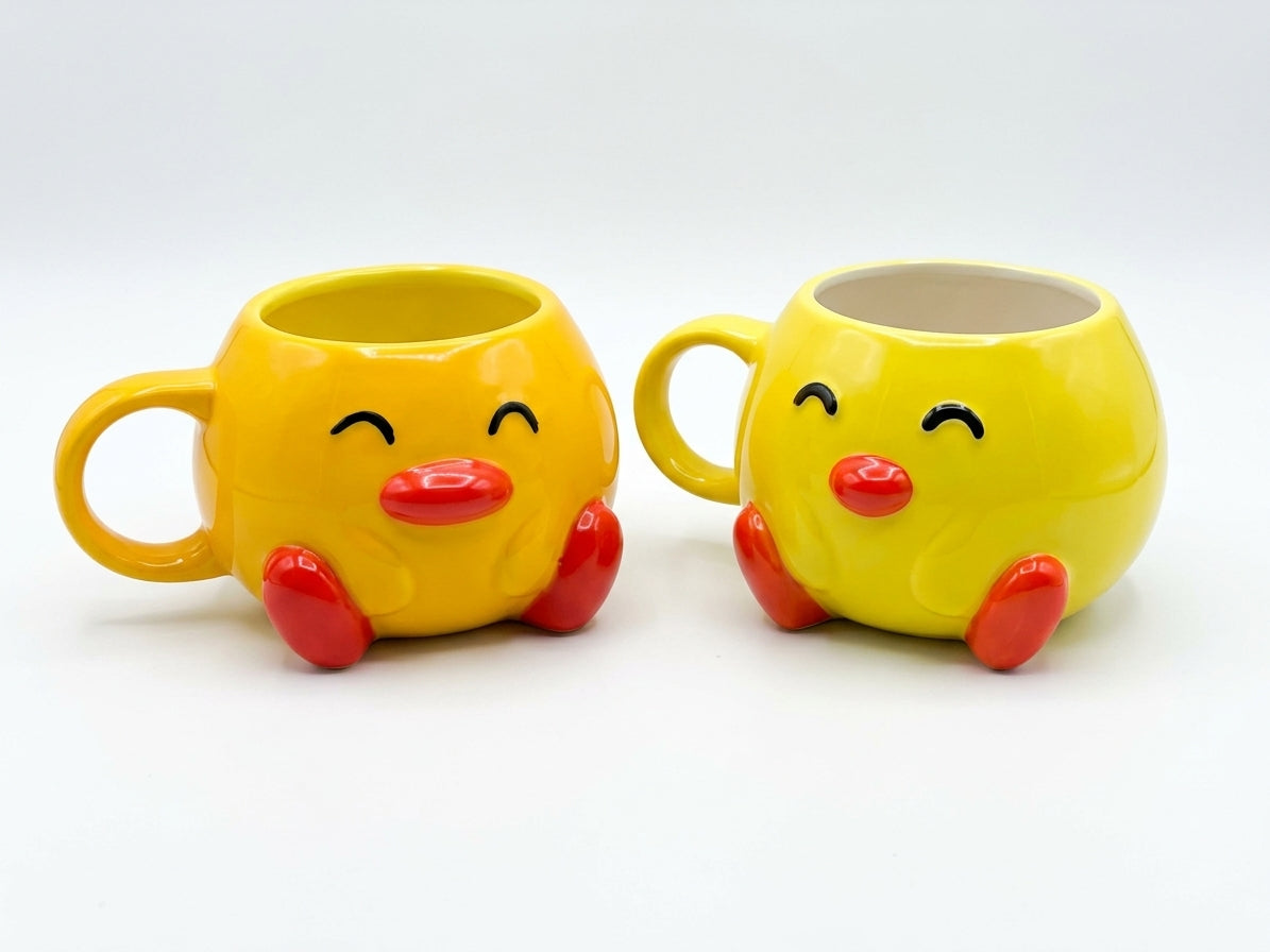 Duckie and Duck Ceramic Character Mugs