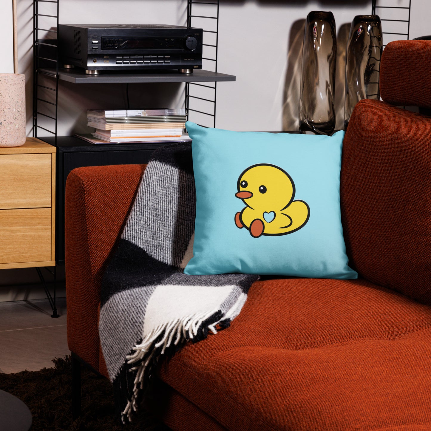 Duckie Stole Your Heart Pillow