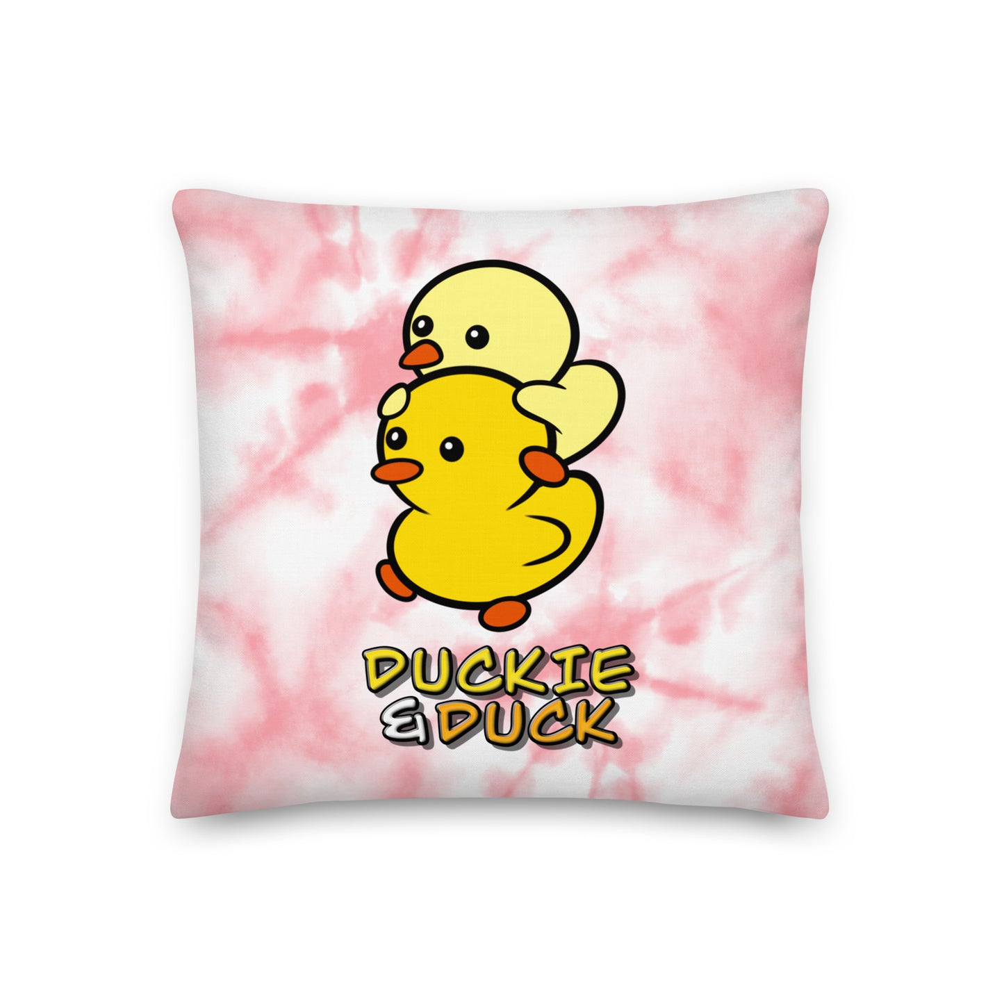 Duckie and Duck Heart Puzzle - Premium Pillow