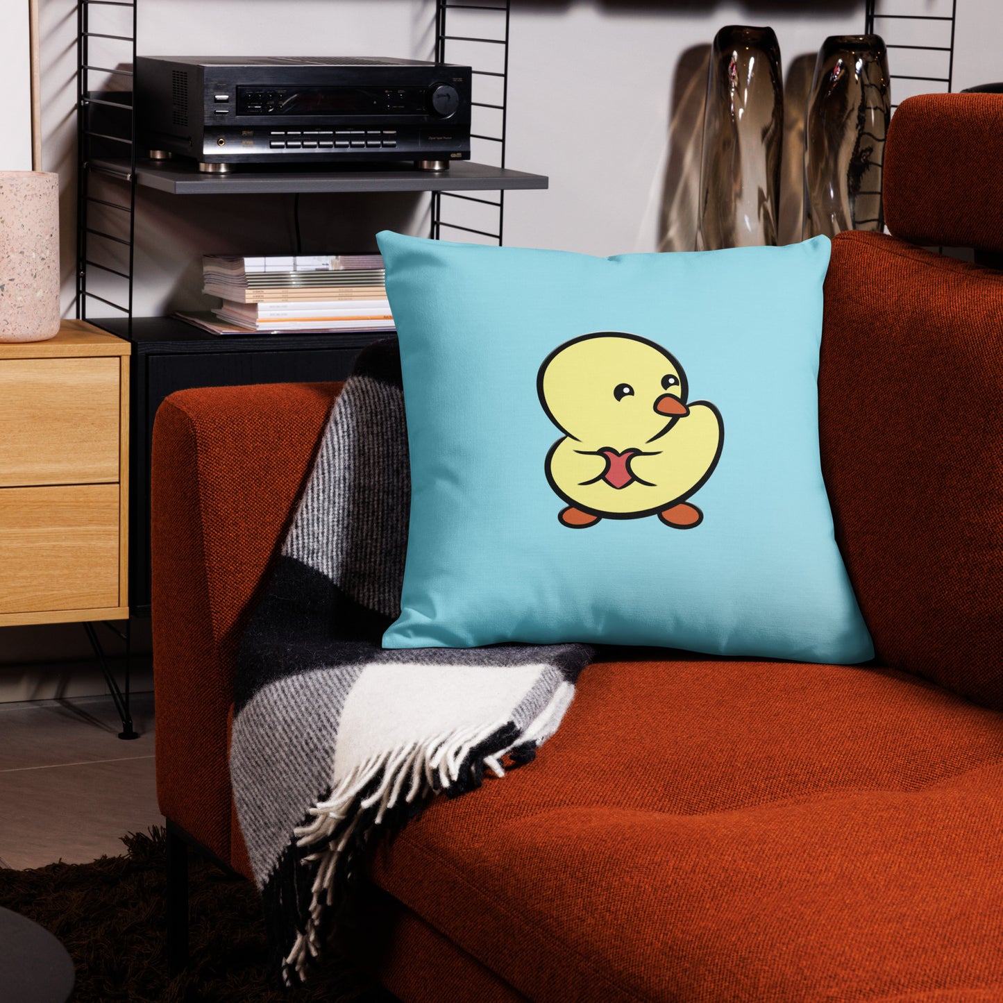 Duckie Stole Your Heart Pillow