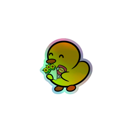 Duck Shopping - Holographic Sticker