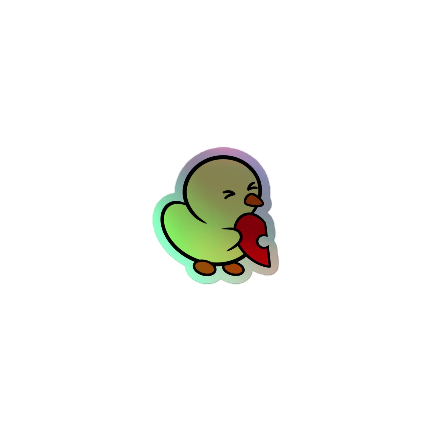 Heart Puzzle Duckie - Holographic stickers