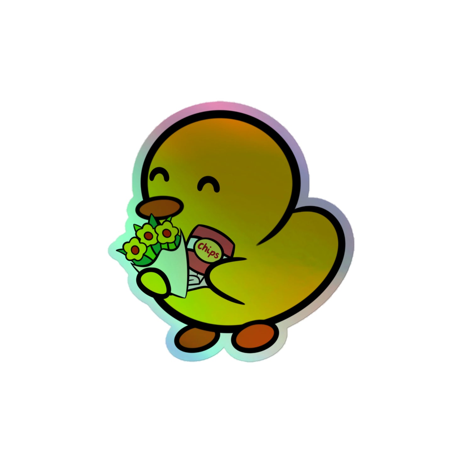 Duck Shopping - Holographic Sticker