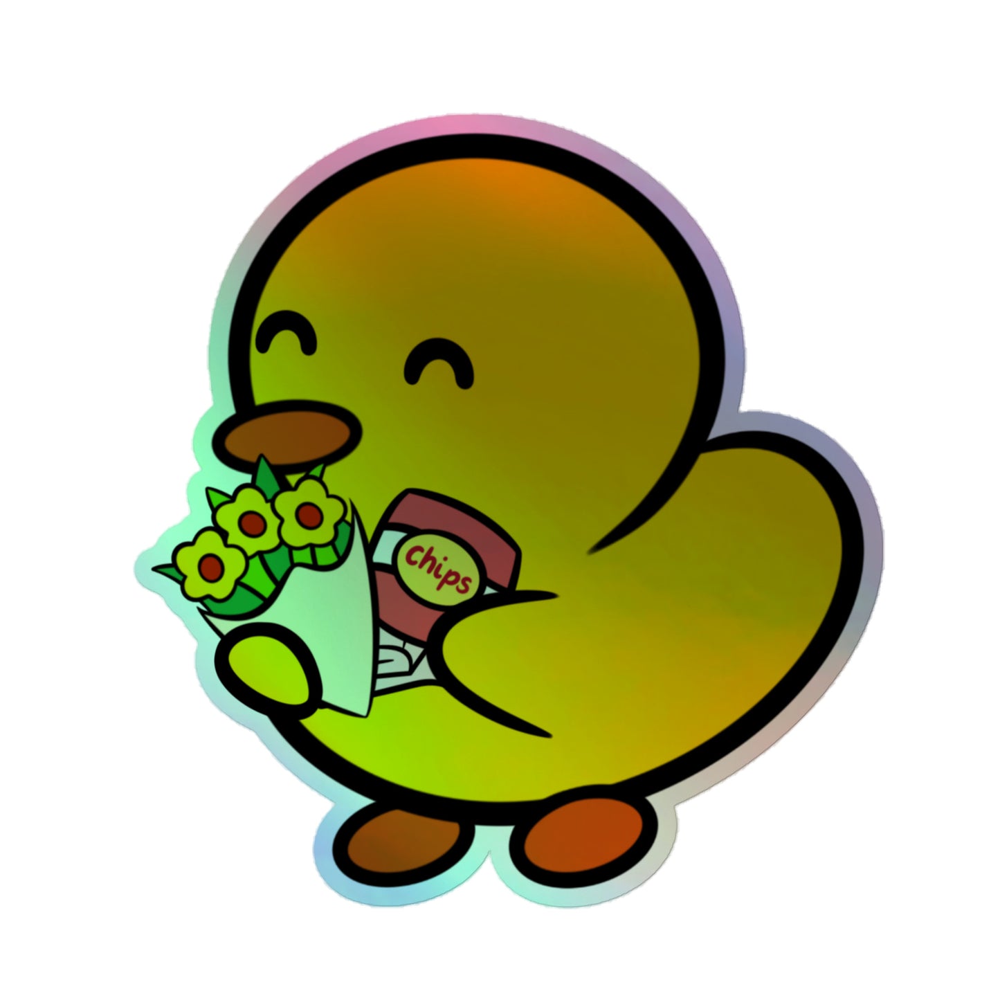 Duck Shopping - Holographic Sticker