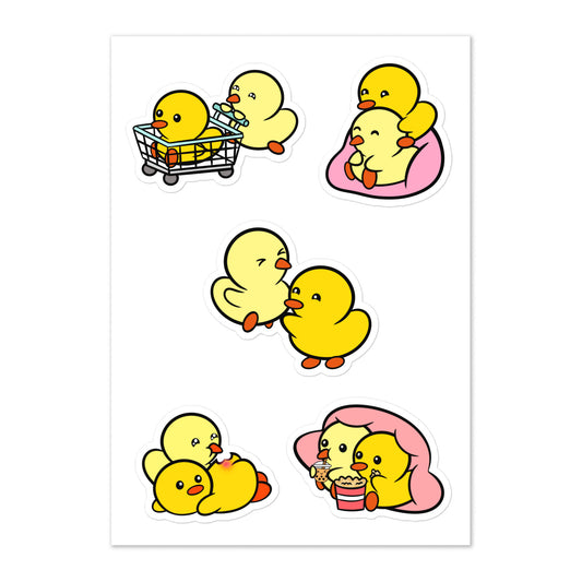 Duckie and Duck Cute Sticker Pack 1