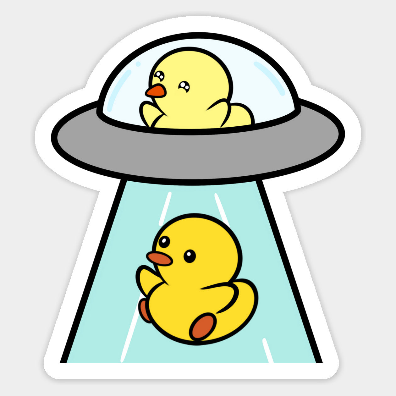 UFO - Duckie and Duck - Magnet
